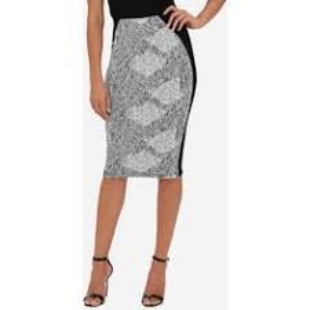 EVA LONGORIA SIDE PANEL POWER PONTE PENCIL SKIRT